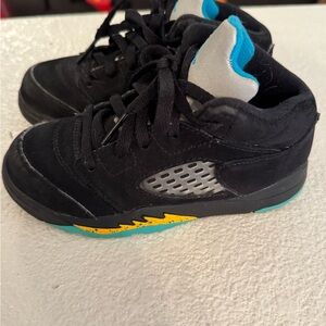 Jordan 5 Retro (PS) "Aqua" Little Kids' Shoes Black-Aquatone Taxi 440889-047